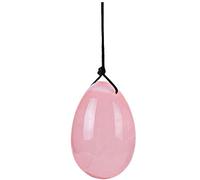 Milisten Mujeres Yoni Huevo Rosa de Cuarzo Masaje con Huevo Piedra Curativa Cristal de Huevo Ejercicio Bola de Apriete para Músculo Del Suelo Pélvico con Cordón 3X2 Cm