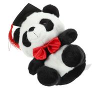 Milisten Muñeca Doctor Panda muñeca Panda cómoda Lindo Panda de Peluche de graduación Panda de Peluche con Gorro de graduación muñeco de Panda de Peluche algodón Rojo