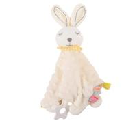 Milisten Muñeco de Apego para Bebés con Toalla de Saliva Suave y Seguro Diseño Animal Conejo Blanco para Recién Nacidos y Comodidad al Dormir