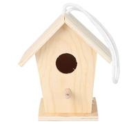 Milisten Nido De Pájaros De Madera Miniatura con Cuerda De Yute Juguete Artesanal para Pintar y Decorar para Manualidades Creativas Infantiles