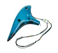 Milisten Ocarina Clásica de 12 Agujeros en Dolomita Azul Sonido Natural y Fácil de Aprender para Principiantes Cordón Incluido