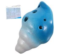 Milisten Ocarina De Cerámica Azul De 6 Agujeros Forma De Caracola Instrumento Musical De Ocarina Para Principiantes y Niños Portátil Para Práctica
