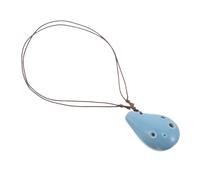 Milisten Ocarina de Cerámica de 6 Agujeros en Tonalidad Alto para Principiantes Instrumento Musical de Viento Chino para Prácticas en Casa o Clases de Música