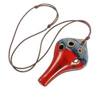 Milisten Ocarina de Cerámica Rebabas para Principiantes 6 Agujeros, Instrumento de Viento Portátil Sonido Maravilloso Color Aleatorio para Uso Inicial