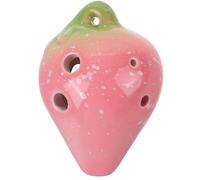 Milisten Ocarina De Fresa Para Alto Do Ocarina De 6 Agujeros Instrumento De Dibujos Animados Principiantes Pequeño Juguete De Rosa Cerámica