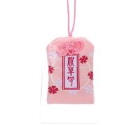 Milisten Omamori Amuleto de Estilo Japonés en Bolsa de Brocado Rosa para Protección, Amuleto Tradicional Japonés, Adecuado para Llevar en Bolso o Bolsillo, 1 Pieza