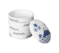 MILISTEN Paleta de Pintura de Artista de Cerámica Paleta de Acuarela Apilable Bandeja de Mezcla de Color Portátil con Tapa para Colorear de Pintura de Gouache de Acuarela de Artista (Azul)