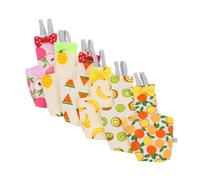 Milisten Pañales para Pájaros De Algodón Estampado De Frutas, Pequeño Tamaño 6 Unidades, Ropa Cómoda para Loros y Periquitos, Traje De Vuelo Adecuado para Uso Diario Aves Pequeñas