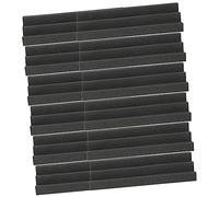 Milisten Paneles De Insonorización Antillamas De 12 Piezas, Cuñas Acústicas Negras De Alta Densidad 7,5x7,5x30 Cm Para Trampas De Graves Ktv y Estudios De Música, Absorción Sonora Para Pared