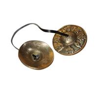 Milisten Par de Platillos Tingsha de Cobre Puro Nepalí, Campana de Meditación para Yoga y Ceremonias Religiosas, Instrumento de Percusión Manual Sonido Armónico para Mindfulness y Sanación