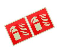 Milisten Pegatinas Adhesivas Luminosas Señal de Seguridad para Extintor de Incendios 2 Alta Visibilidad y Fácil Aplicación para Oficinas y Restaurantes
