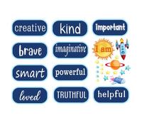 Milisten Pegatinas Autoadhesivas para Suelo Frases Motivacionales, Calcomanías Decorativas para Habitación Infantil, Juego Educativo de Adhesivos para Pared y Suelo, Colorido Diseño