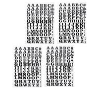 Milisten Pegatinas de Transferencia de Calor para Camisetas, Letras Termoadhesivas Negras Pequeñas 27x18,5 Cm, Set de 4 Piezas de Vinilo para Decoración DIY en Tela, Adornos para Ropa