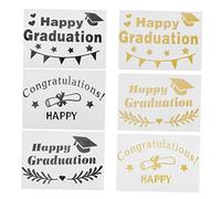 Milisten Pegatinas Transparentes De Globos Para Graduación Stickers Diy De Letras Para Decoración De Fiestas Material Resistente Y Autoadhesivo 6 Piezas X 2