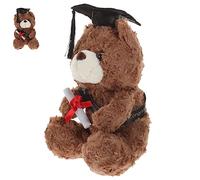 Milisten Peluche de Graduación con Sombrero de Doctor de Peluche de Memorativo para Celebraciones y Decoración de Habitaciones Juguete Suave y Seguro