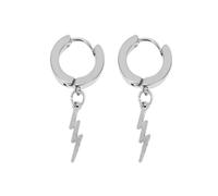 Milisten Pendientes De Acero Inoxidable Estilo Punk, Joyas Estilo Unisex, Diseño Hongo y Rayo, Accesorios Oídos Modernos, Plata Brillante, Talla Única Para Uso Diario