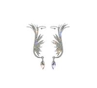 Milisten Pendientes de Aleación Forma de Alas de Ángel para Mujer, Clip Oreja Elegante y Decorativo, Joyería de Moda para Reuniones en Iglesia y Eventos Obsequios