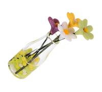 Milisten Pequeño Jarrón De Margaritas Flores Interior para Florero Miniaturas Decoración Artificial Falso Decorativo Maceta En Miniatura Plantas En Macetas En Miniatura Mini Maceta Vidrio