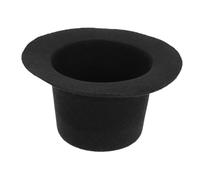 Milisten pequeño Sombrero Fiesta Formal Sombrero de muñeca Accesorios muñeca niña Mini Sombrero de Copa Sombrero de Copa Decorativo Mini Sombreros Ropa de Frente Infantil Eva Negro