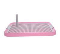 Milisten Perros Entrenamiento para IR Al Baño del Cachorro Poste para Orinar De Perro WC Compañero WC Ducha Hierba De Orina De Perro Bandeja para Orinal para Cachorros Abdominales Rosa