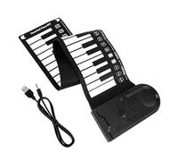 Milisten Piano Electrónico Plegable de 49 Teclas Instrumento Musical para Principiantes Teclado Enrollable Altavoz y Función de Grabación Portátil y Ajustable para Niños