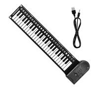 Milisten Piano Plegable De 49 Teclas Altavoz Incorporado Para Principiantes Piano Enrollable Portátil De Silicona (negro)