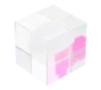 Milisten Pisapapeles Cubo de Cristal 4x4x4 Cm Tallado 3D de Lluvia y Nubes, Decoración Transparente para Escritorio y Hogar, Adorno Cúbico de Cristal Decorativo