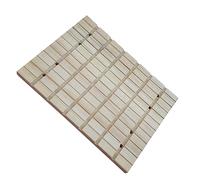 Milisten Plataforma De Molienda para Mascotas De Madera Natural Ranuras Cuadradas Rascador para Mascotas Pequeñas Juguete para Hámster y Ardilla Pequeña