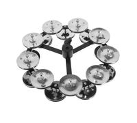 Milisten Platillos De Batería Hi-hat De Pandereta Doble De Campanas Anillo De Platillo Para Accesorio De Percusión Para Batería y Práctica