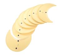 Milisten Platos Desechables Forma de Luna Crecida, Color Amarillo Diseño de Ojos de Frijol, Paquete de 8 Unidades, Platos de Papel para Fiestas Temáticas, Cumpleaños y Decoración Espacial