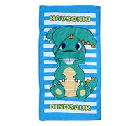 Milisten Poncho Toalla Infantil con Capucha Dinosaurio Verde - Toalla de Microfibra de Secado Rápido para Niños - Capa de Baño Playa Piscina y Hogar con Cierre Lateral Seguro