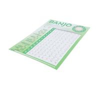 Milisten Póster Grande de Tabla de Acordes para Banjo para Principiantes, Papel Portátil Diagramas de Digitación y Cuerdas, Herramienta Práctica para Aprender y Practicar Banjo en Casa