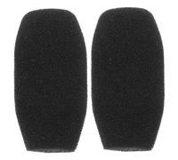 Milisten Protector de Micrófono de Esponja Negro, 2 Piezas, Funda Antiviento para Micrófono de Solapa, Resistente a Deformaciones y Mejora la Claridad de Voz en Reuniones y Enseñanza