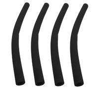 Milisten Protectores De Manillar De Cochecito Para Bebés, Funda De Espuma Negra Antideslizante, Acolchado Cómodo Para Asas De Carrito, Accesorios Ligeros Para Paseo y Compra, Paquete De 4 Unidades