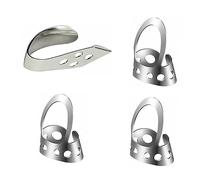 Milisten Púas Metálicas Ajustables Para Pulgar y Dedos, Juego De 4 Unidades Plateadas Para Banjo, Guitarra Acústica, Ukelele y Mandolina, Selección De Púa Resistente y Cómoda