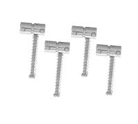 Milisten Puente De Metal Eléctrico De 4 Cuerdas, Pieza De Repuesto Para Accesorios De Guitarra, Selleta y Cordal Ajustables Color Plateado, Uso Para Actuaciones y Grabaciones Musicales