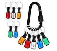 Milisten Pulgar bit Holder con Mosquetón Extensión de Vástago de Aleación de Aluminio para Taladro Organizador Portátil y Duradero para Brocas Adaptador de Prolongador Fácil de Usar