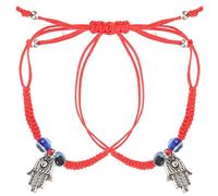 Milisten Pulsera Ajustable de Hilo Rojo Ojo Turco Azul Pulseras Mal de Ojo para Mujer y Hombre de Mano Amuleto de Protección para Uso Diario y Ocasiones Obsequios