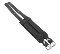 Milisten Pulsera de Cuero Negra para Hombre y Mujer Pulsera Punk Ajustable Doble Hebilla Diseño Ancho y Vintage Brazalete Decorativo para Fiesta y Uso Diario