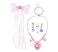 Milisten Pulseras Para Niñas Aretes De Perlas Joyas De Conchas Marinas Accesorios Para Niñas Pulsera Con