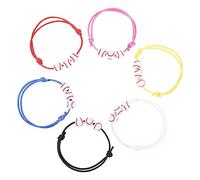 Milisten Pulseras Trenzadas De Béisbol 30 Piezas Dijes Decorativos De Cuerda Encerada Negra y Blanca, Accesorio Ligero Unisex Para Deportes, Uso Diario y Obsequio Para Aficionados Al Béisbol