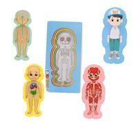 Milisten Puzzle De Anatomía Infantil De Madera para Juguete Educativo Montessori Aprendizaje De Órganos y Desarrollo Cognitivo