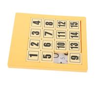 Milisten Puzzle Deslizante Educativo de Números para Mesa para Desarrollo Intelectual Memoria y Habilidades de Pensamiento Juguete de Aprendizaje Preescolar Color Amarillo Básico sin Imán