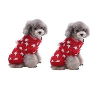 Milisten Ropa Navideña para Mascotas Disfraz Cálido para Perros Abrigo De para Perros Ropa para Mascotas Suministros para Mascotas Suéter para Perros 2 Uds