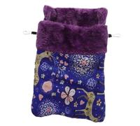 Milisten Saco De Dormir para Mascotas Pequeños Cálido y Suave, Nido De Algodón Felpa Tamaño l Azul para Hámster, Ardilla, Musaraña y Petauros, Adecuado para Invierno y Clima Frío