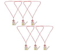 Milisten Silbato de Agua para Pájaros Pequeños de Cerámica con Cordón 6 Piezas con Diseño de Caballo Generador de Ruido para Entretenimiento al Aire Libre y Llamado de Pájaro Gorjeante