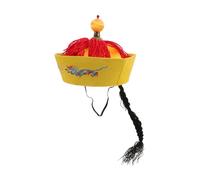 Milisten Sombrero negro cosplay fiesta sombreros sombrero de rendimiento porcelana Actuación para Escenario chico adulto con antiguo sombrero chino sombrero oriental chino sintió Amarillo