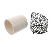 Milisten Soporte Organizador de Cerámica para Cucharillas de Café Pequeño, Frasco para Almacenamiento de Utensilios de Barra, Recipiente Grande para Palitos y Agitadores, Adecuado