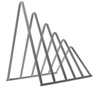 Milisten Soporte Organizador de Escritorio Negro para Revistas y Archivos, Estante Triangular Metálico para Documentos, Revistero Compacto para Oficina y Hogar, Expositor para Carpetas