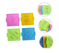 Milisten Tablero de Uñas Matemáticas para Primaria con Gomas Elásticas Herramienta Plástica para Geometría Escolar Color Aleatorio Color Aleatorio